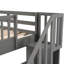 Lit superposé à escalier avec trois tiroirs pour chambre à coucher, dortoir-1663241183