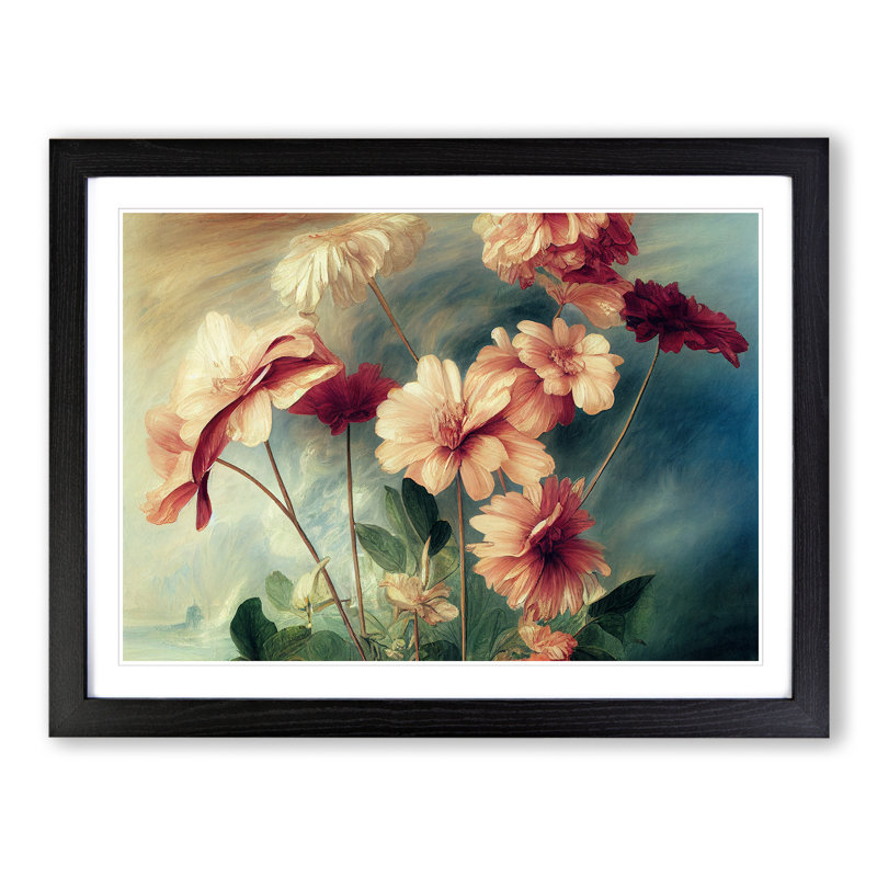 Sensational Flowers - Framed Print, Black , 46cm H x 64cm W x 2cm D