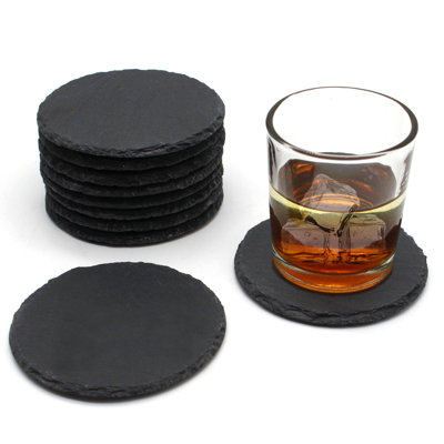 Stoneware Round 4 Piece Coaster Set