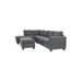 Canapé modulaire moderne en chenille avec repose-pieds modulaire 3 pièces-1575499306