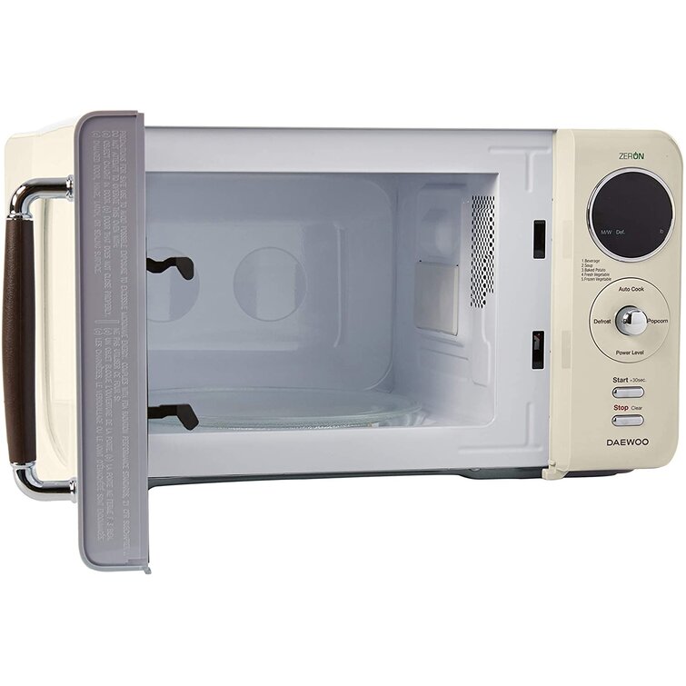 Cream Microwave 0.7 Cu. ft. Retro Countertop Microwave Oven 700W