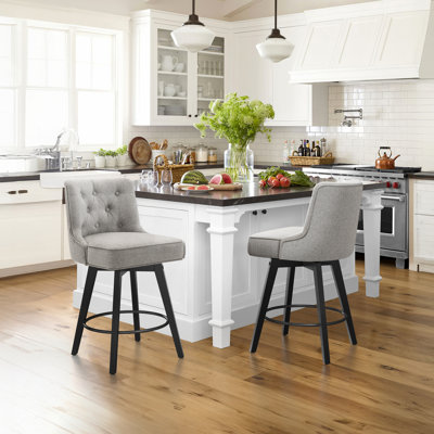 Bianny Swivel Upholstered Counter Stool