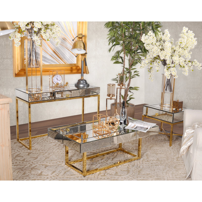 Westphal 47'' Glass Top Console Table