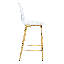 Tabourets de bar modernes de 25,5 po de hauteur comptoir en acrylique transparent avec structure en métal et repose-pieds-720376865-720376864