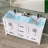 Donnal 60in. Free Standing Double Sinks Bathroom Vanity with Solid Surface Top-69324350