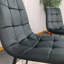 Velvet Upholstered Kitchen Dining Chair With Strong Black Metal Legs Living Room Bedroom Chair-817231172-864435870