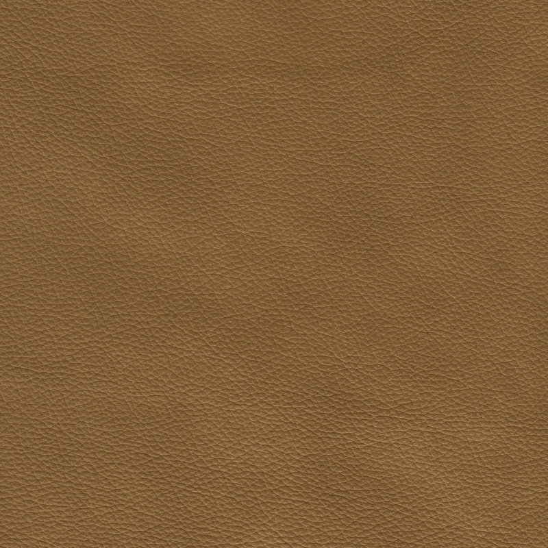 Repose-pieds rembourré Mikyia, Cuir véritable brun moyen