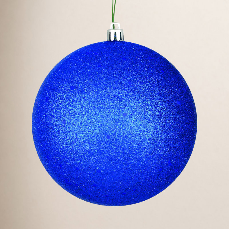 Décoration de boule décorative des Fêtes, H 6 po x l 6 po x P 6 po, Paillettes bleu minuit