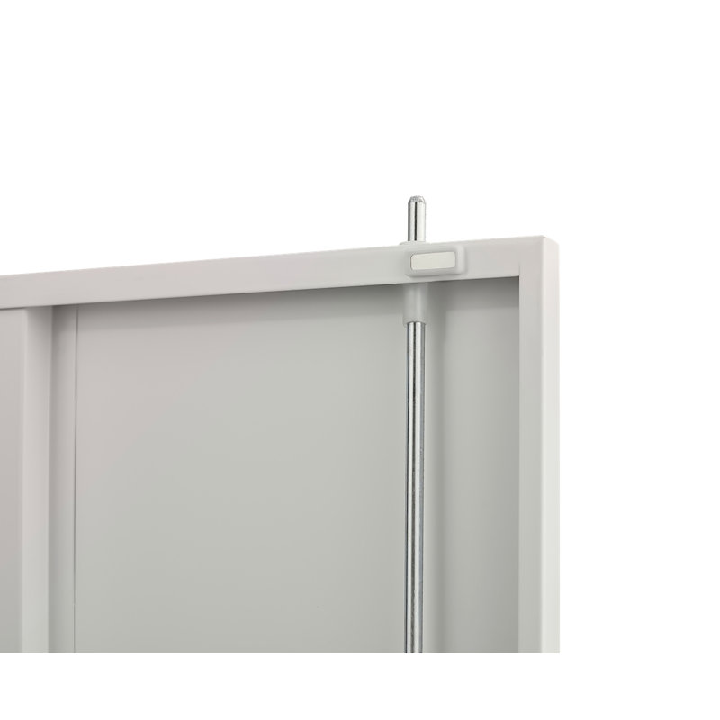 Metal Large-Capacity Wardrobe With Hanging Rod And Compartments, Lockable Closet With Locks & Keys, Steel Construction, Waterproof & Fireproof, Suitable For Bedroom, Living Room And Laundry Room