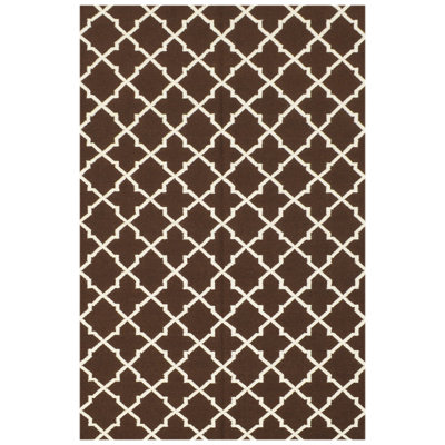 Rectangle 155 cm x 240 cm Geometric Hand Woven Kilim