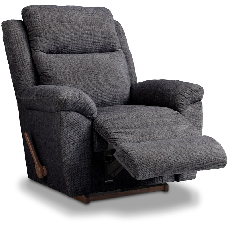 Joel Manual Rocking Recliner, Slate Polyester