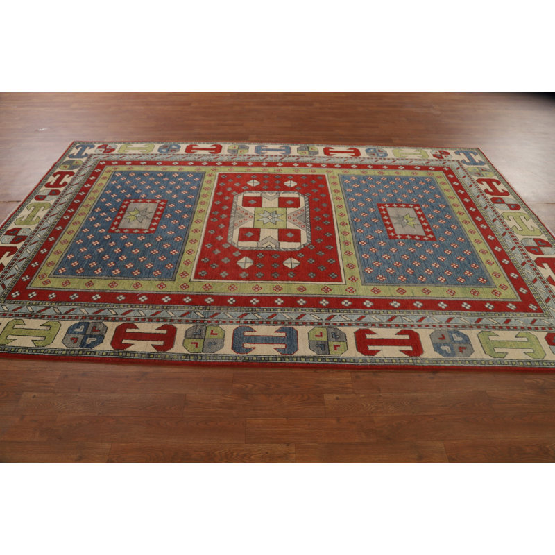 Tapis oriental géométrique Kazak 6