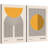 Mid Century Modern Boho Bauhaus Solar Sun Abstract Art Decor Framed On Canvas 2 Pieces Print-124834407-71660215