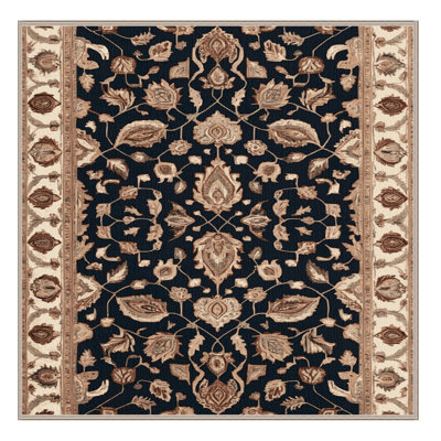 Machine Washable Persian Brown Area Rug
