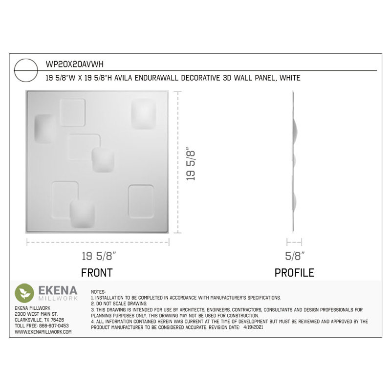Panneaux muraux décoratifs 3D Avila EnduraWall