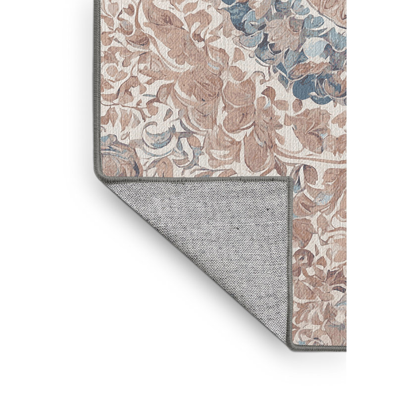 Machine Washable Gray Area Rug, Rectangle 7' x 10'