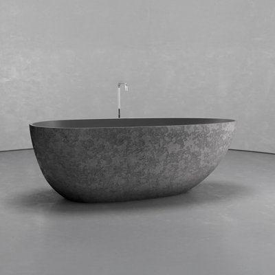 Baignoire ovale autoportante 62,8 po x 30,3 po