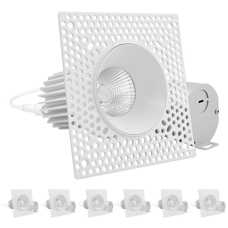 3 luminaires encastrés, Blanc