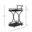 Black 2-Tier Bar Cart(No Include Stool)