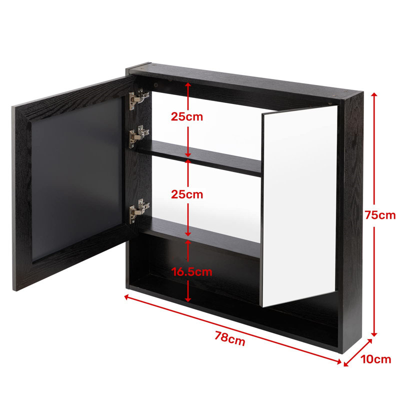 Borrell Bathroom Cabinet, Black