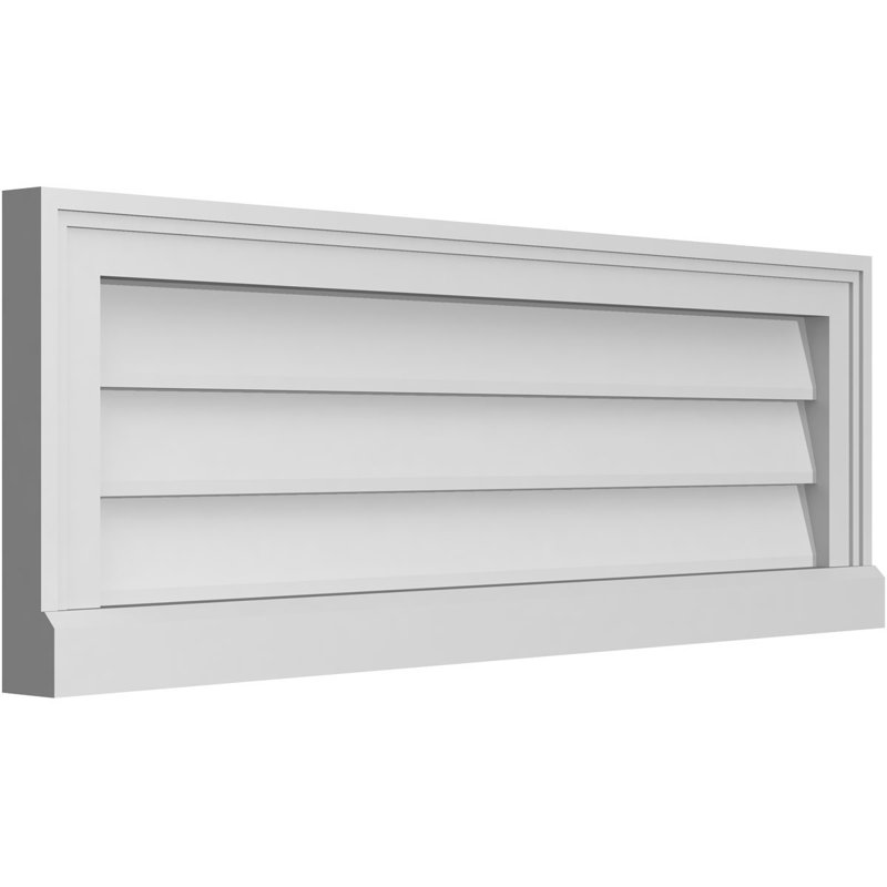 Cadre de seuil Brickmould, brun clair apprêté, H 12 po x l 34 po x P 2 po