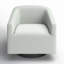 Fauteuil demi-tonneau pivotant en simili cuir Hall-687123744