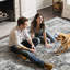 Tapis large antidérapant et antidérapant 8 pi x 10 pi gris rétro