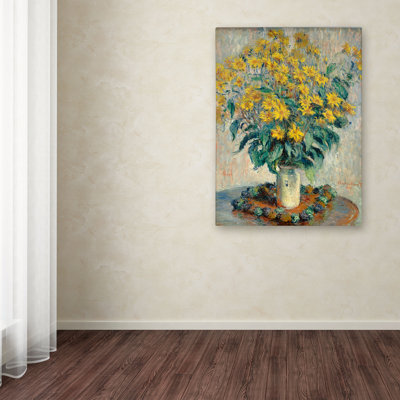 "Fleurs d'artichaut de Jérusalem" par Claude Monet - reproduction d'art sur toile