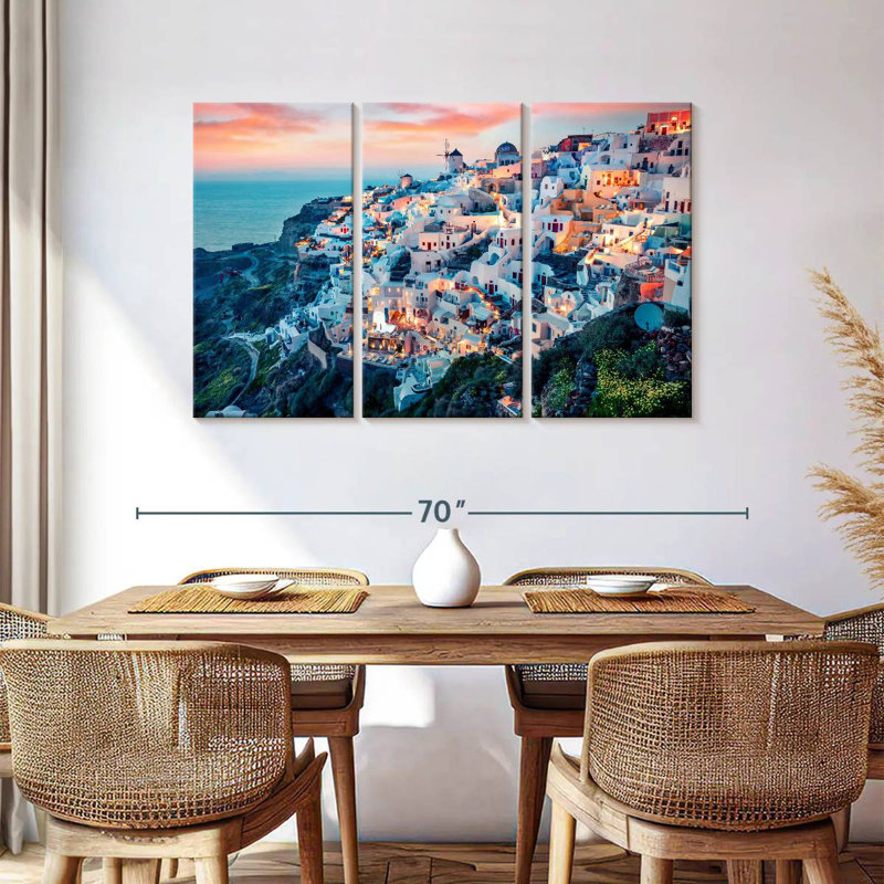 Sebbie Famous Oia Village, 36" H x 57" W