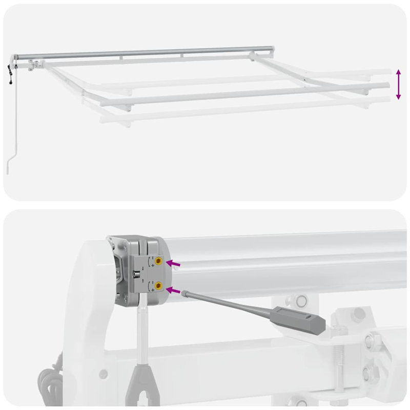 VidaXL 350cm W x 200cm D Polyester Cover Retractable Door / Window Awning