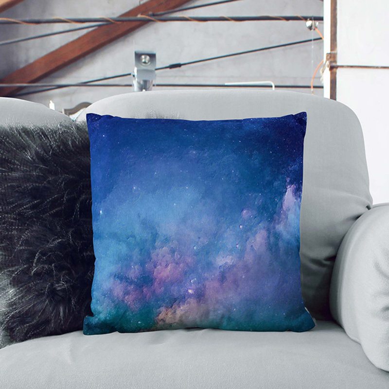 Universe Vol.58 Cushion with Filling, 40cm H x 40cm W x 15cm D, Black
