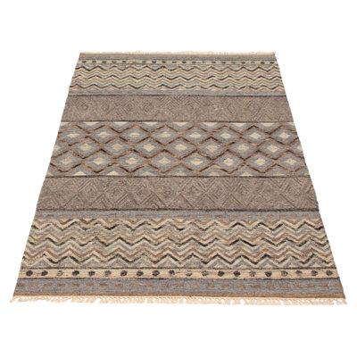 Ankara FW Brown, Grey Kilim 5'1" x 7'10"