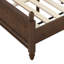 Lit tapissier Mid-Century moderne en bois massif avec tête de lit brun clair-554144176-554144177