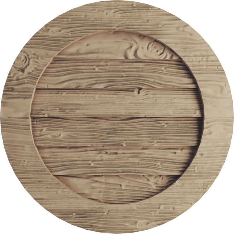 Évent rond en similibois Timberthane, H 1 po x l 12 po x L 12 po, Sable