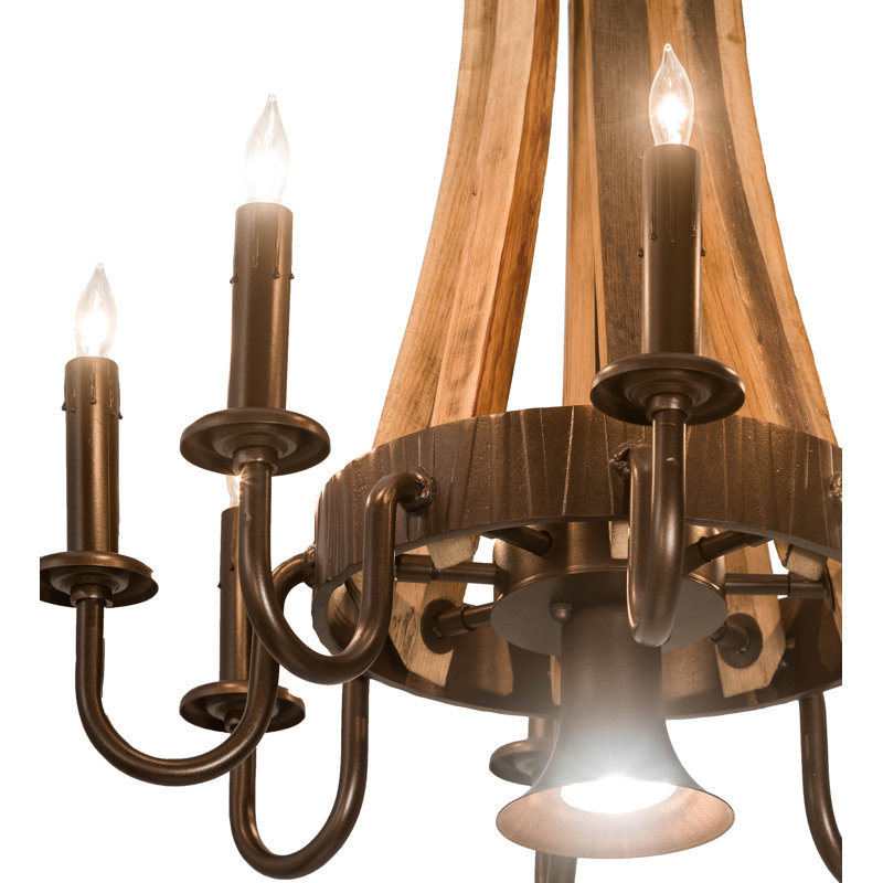 Lustre 9 lumières Edlin Barrel Stave