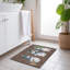 Tapis brun de Noël bonhomme de neige intérieur / extérieur lavable à la machine-642566073