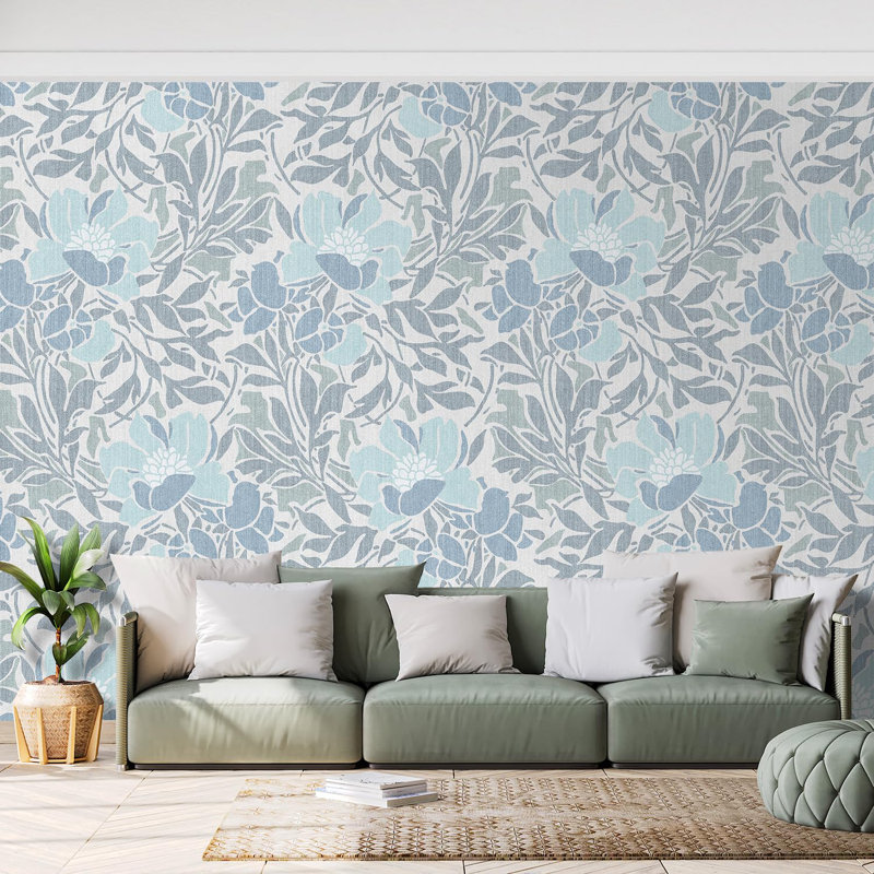 Bordure florale pelez et collez, L 120 po x l 168 po
