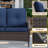 Outdoor Wicker Patio Sofa with Weather-Resistant Cushions | All-Weather Rattan Outdoor Furniture-2038809285