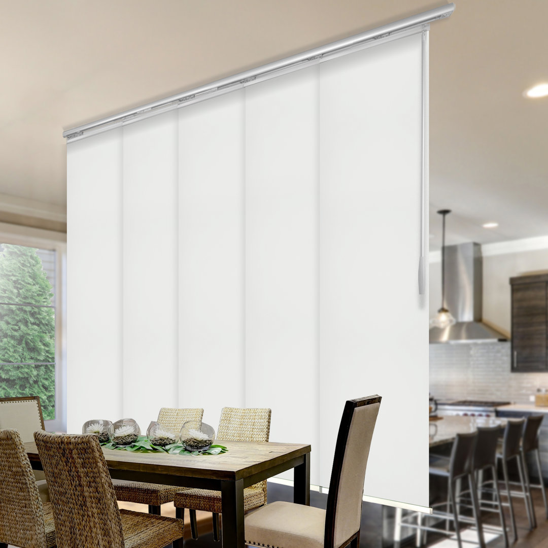 5-Panel Single Rail Blackout Panel Track Extendable 58"-110"W x 94"H, Panel width 23.5" Rod Desyne 