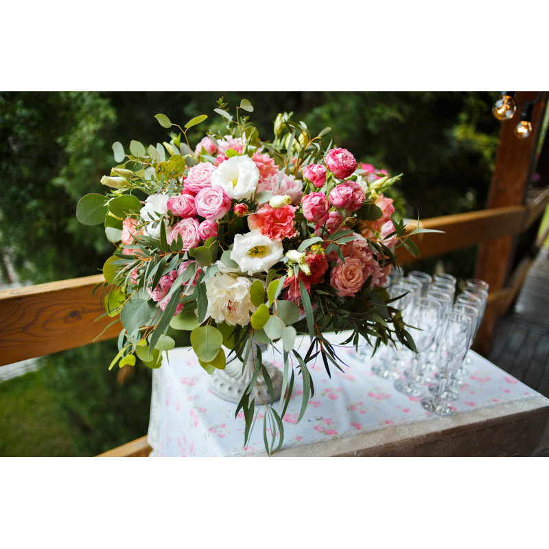 Beautiful Floral Arrangement Of Pink And White Peonies, Roses by ParfonovaIuliia - Wrapped Canvas Print, 20cm H x 30cm W