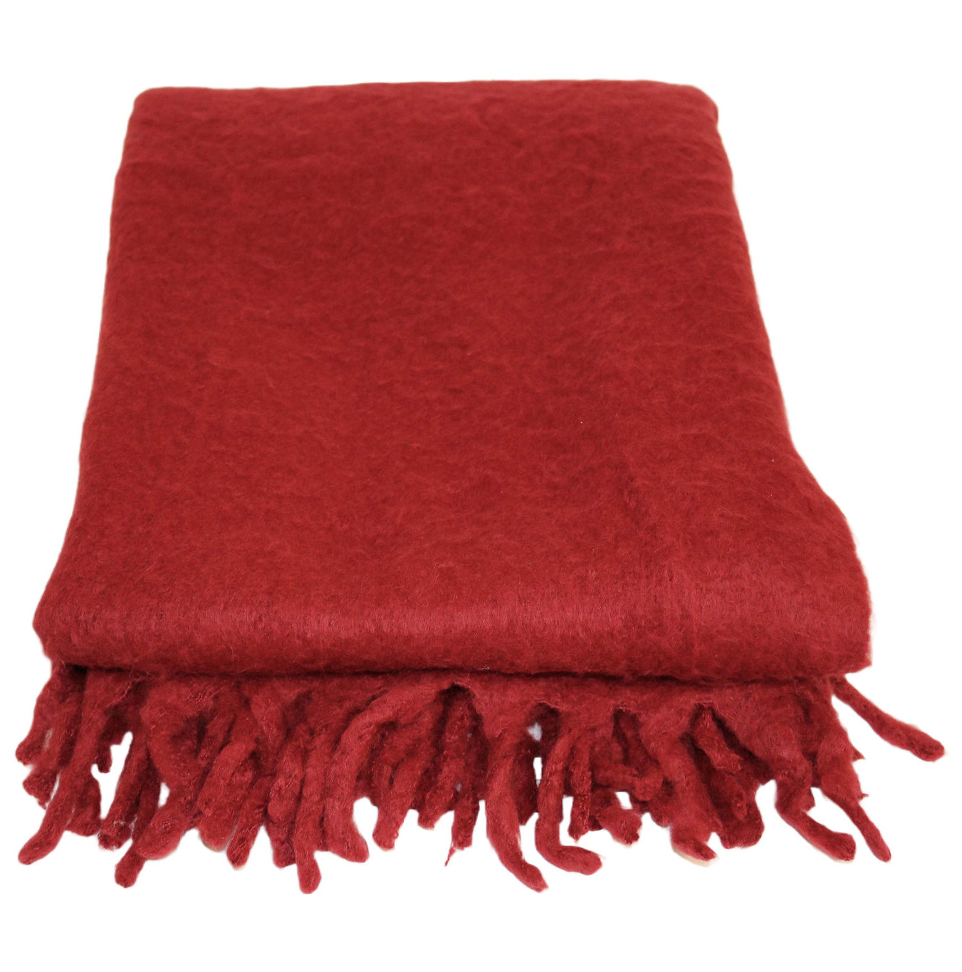 Hidalgo Handwoven Wool Throw Blanket, Red, 2.8