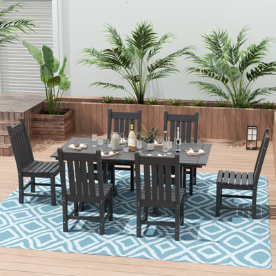 Laguna 6 - Person Patio Dining Set with Rectangular Table