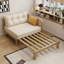 Canapé-lit modulaire en coton et lin blanc crème-2126289630