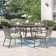 Azur Patio Round 60" Dining Set With Removable Lazy Susan And Sunbrella® Cushions
