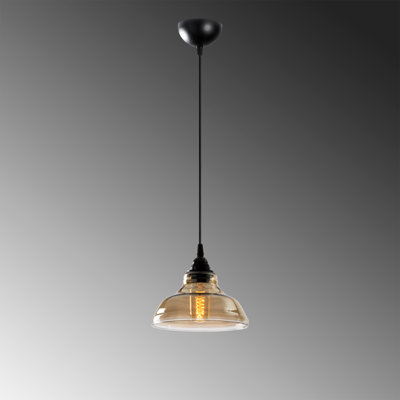 Luminaire suspendu en forme de dôme à 1 lumière Rhys