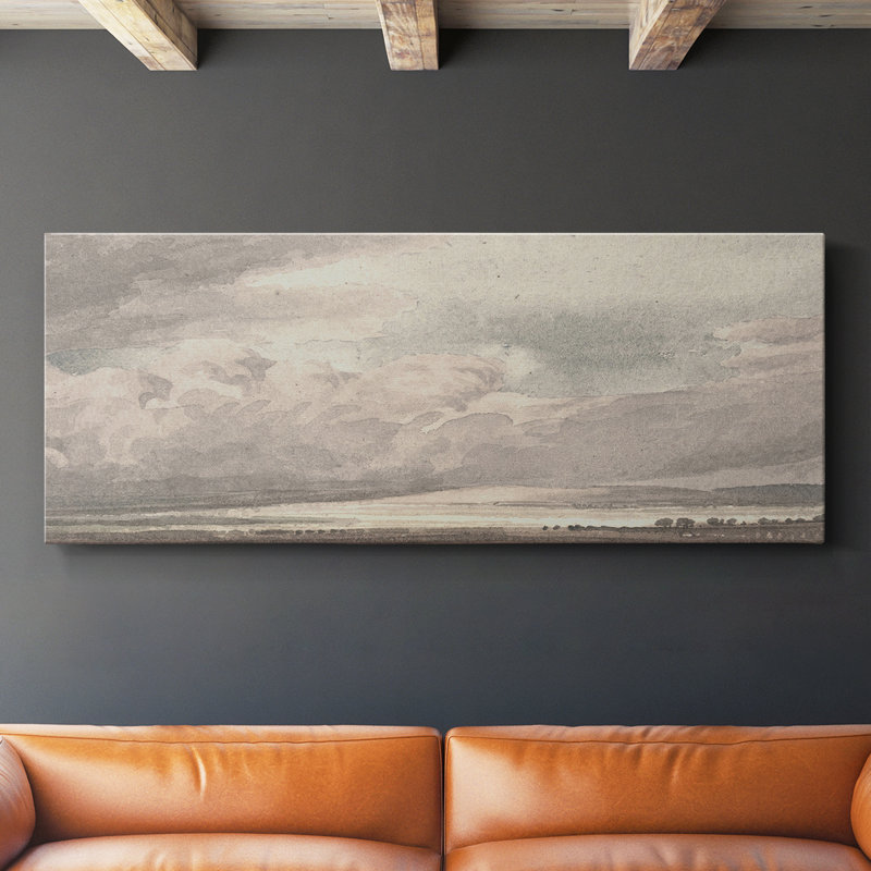 Paysage, série CC CC-XXV, toile tendue avec châssis, prête à être accrochée, H 12 po x l 30 po