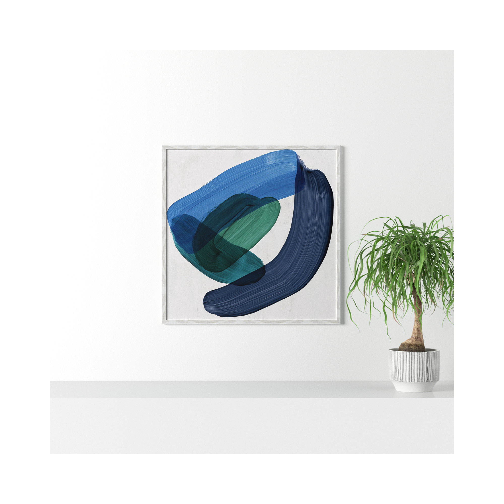 Smooth Bend II, 32" H x 32" W x 0.75" D, White