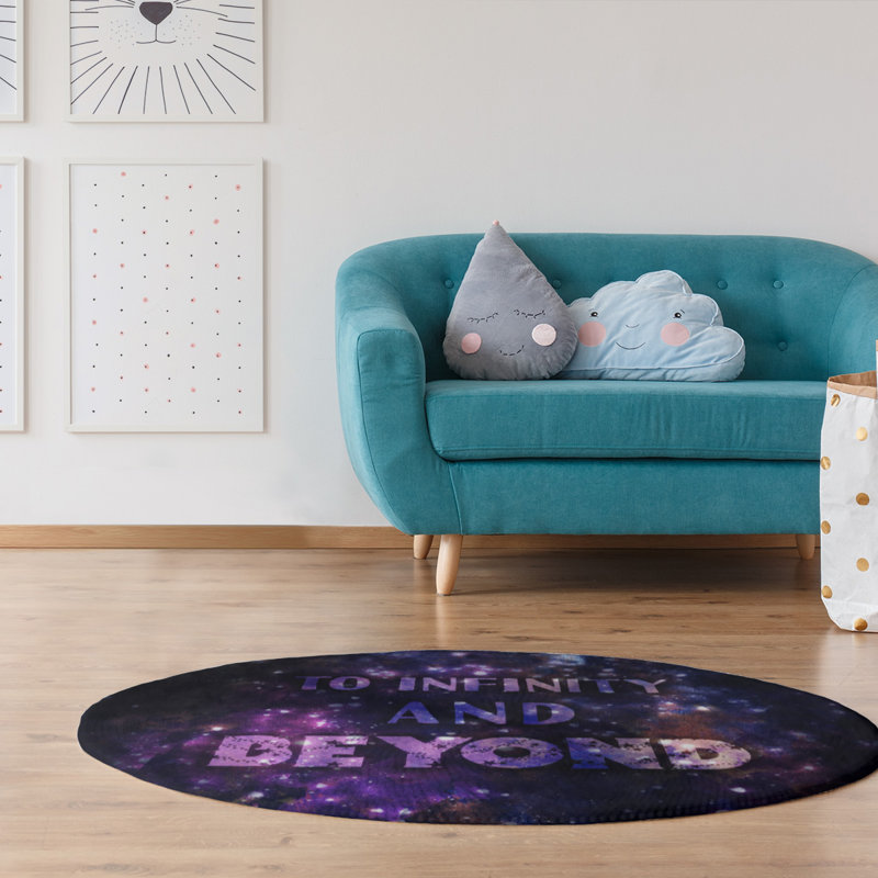 Tapis à l’infini en poly chenille, Rond 5 pi