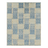 Rug & Kilim’S Scandinavian Style Rug In Blue And Cream With Geometric Patterns