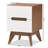 Whisper mid-century Two-drawer Nightstand, Brown/White 22.47'' H X 15.51'' W X 15.47'' D